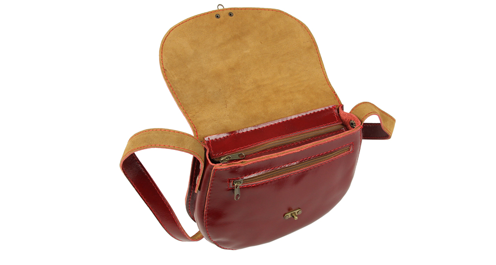 s-07 camel сумочка из кожи красного цвета