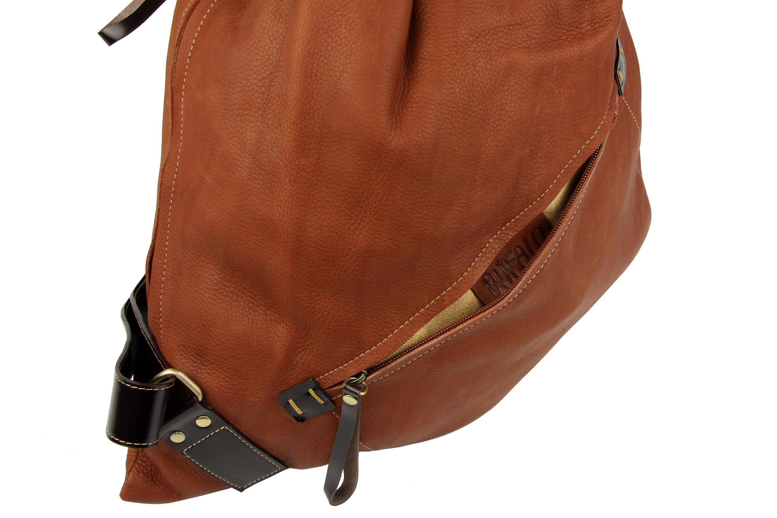 рюкзак-мешок из натуральной кожи