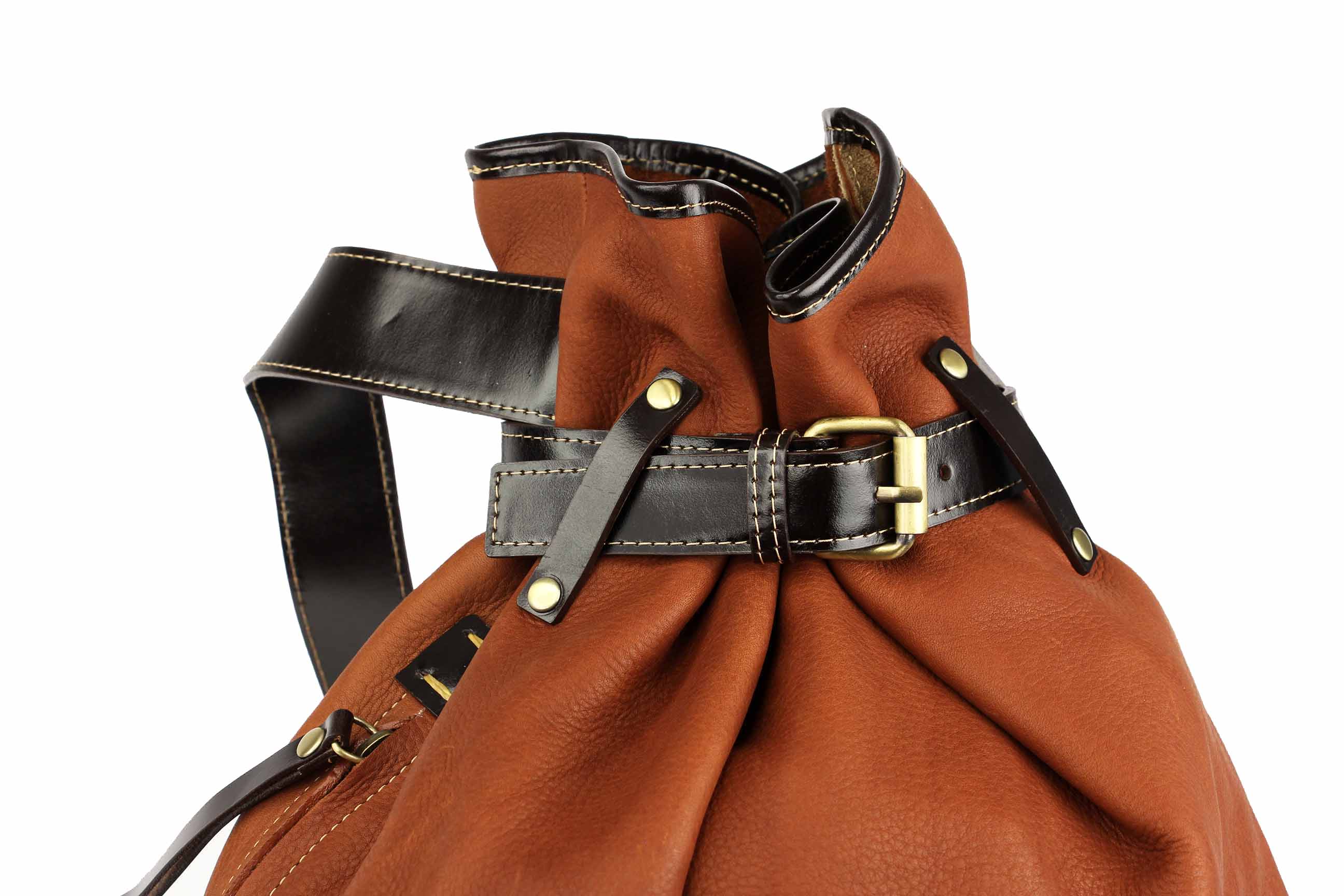 мужской рюкзак-мешок кирпичного цвета