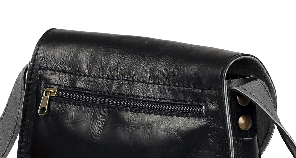 s-07 черная женская сумочка из кожи