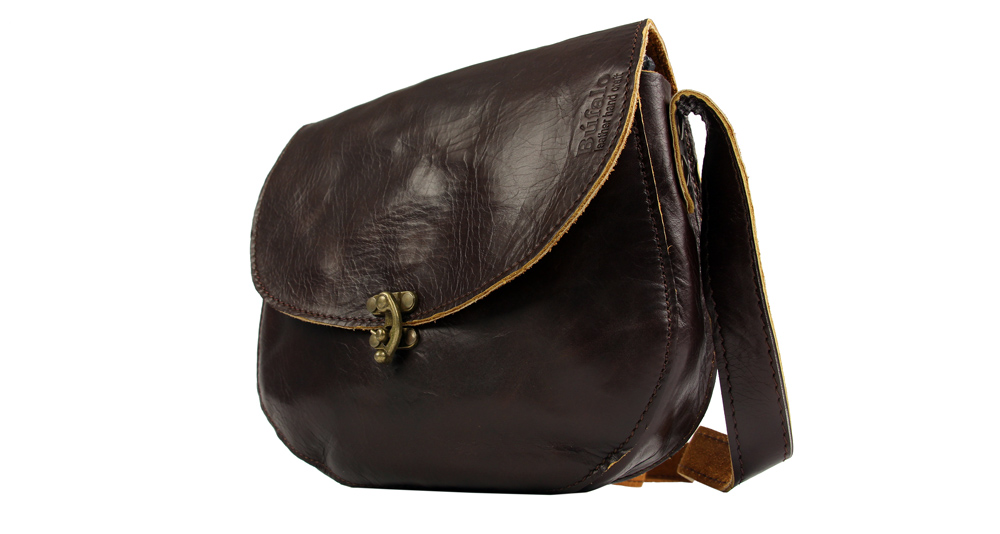 винтажная коричневая сумочка для девушки из натуральной кожи
