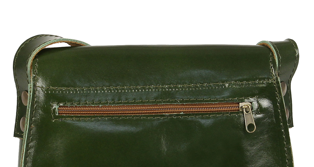 s-07 женская зеленая сумочка из кожи