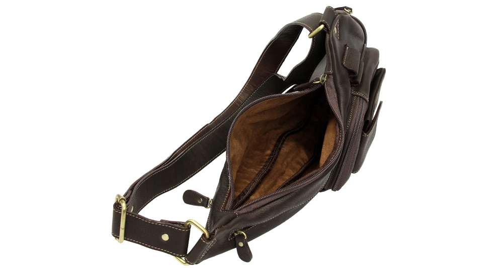 коричневый кожаный рюкзак Bufalo