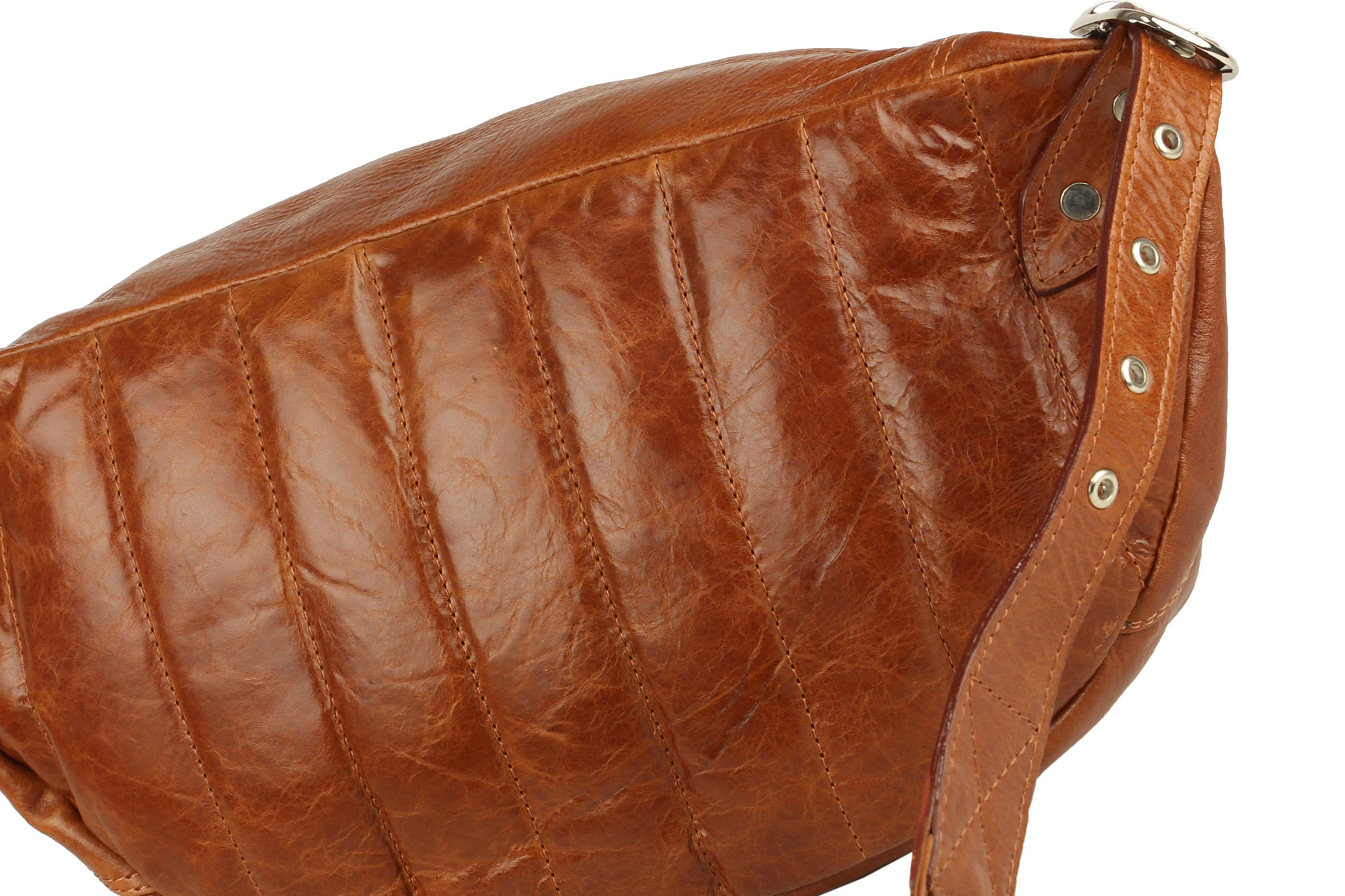 сумка в стиле унисекс из кожи коричневого цвета