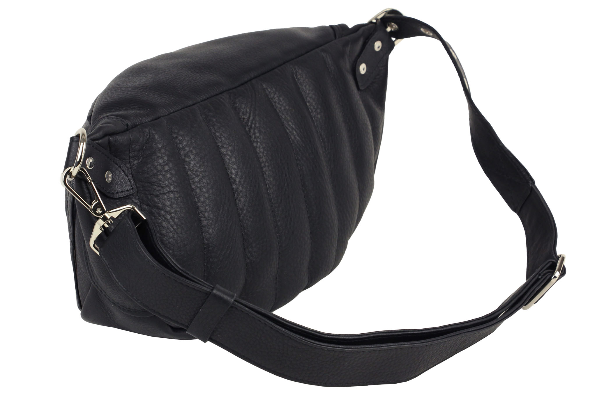 сумка в стиле унисекс из кожи  чёрного цвета