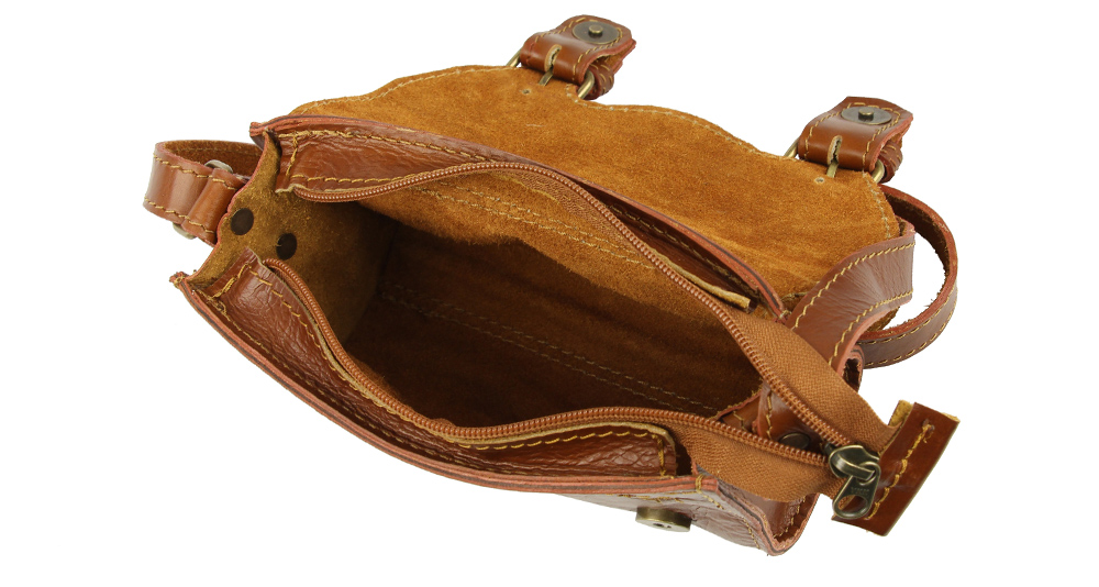 Bufalo s-04 camel сумочка из кожи оранжевого цвета