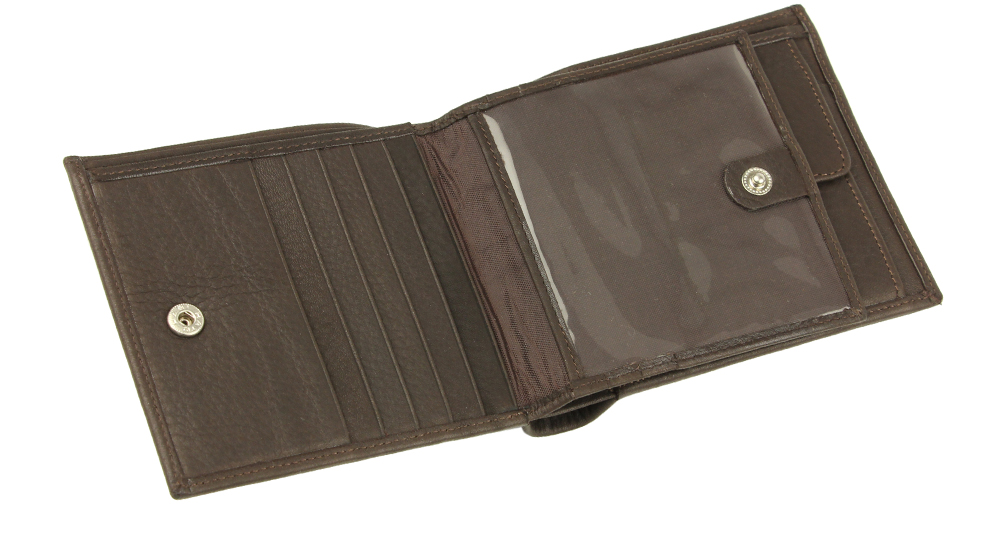 кожаный кошелек коричневый c отделением для банковских карт