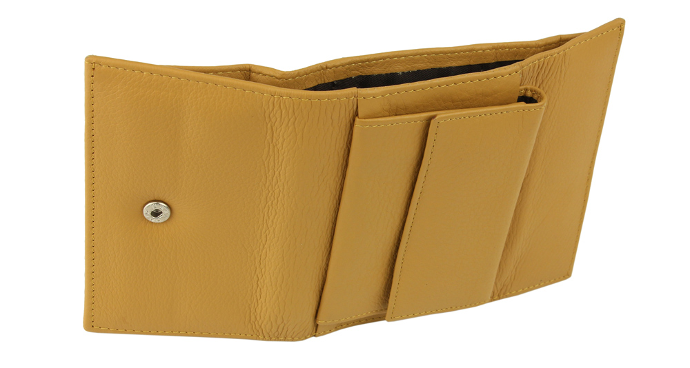 желтый кожаный чехол для пластиковых карт и ключей