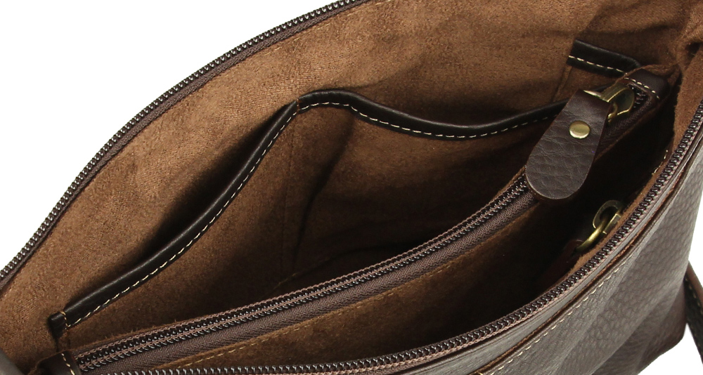 коричневая кожаная женская сумка на каждый день