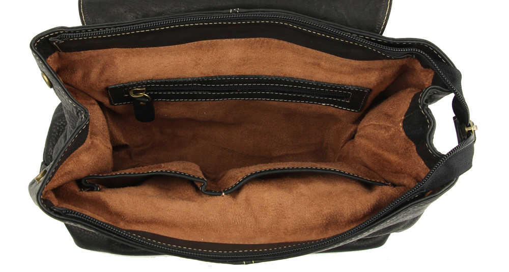 современный черный рюкзак-трансформер из кожи черного цвета
