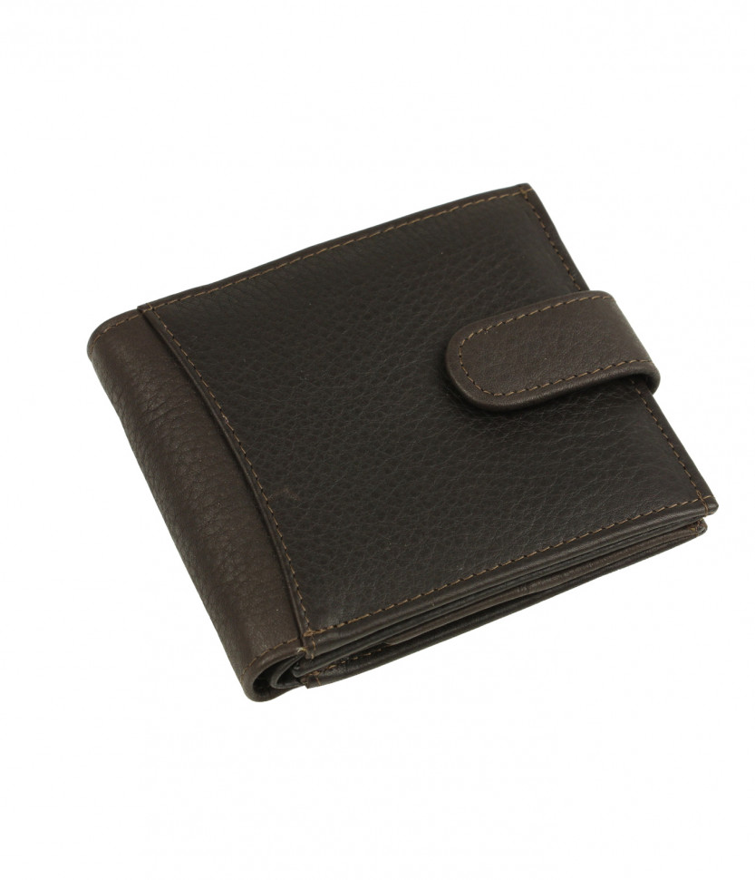 Мужской кошелёк из мягкой кожи коричневого цвета Bufalo WLJ-39
