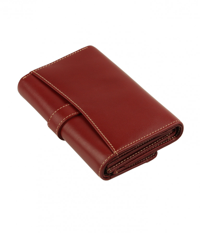 Красный кошелек из кожи наппа Bufalo WLJ-03