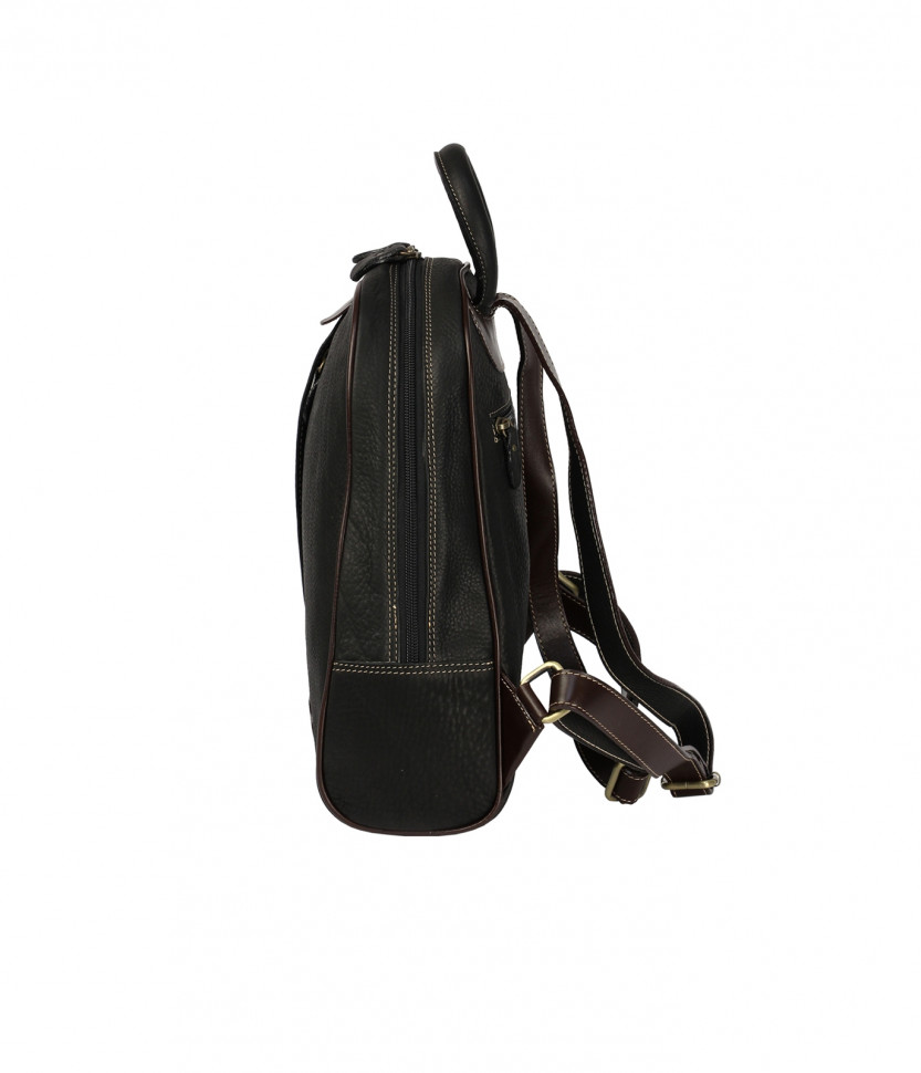 Привлекательный черный рюкзачок из натуральной кожи Bufalo BPJ-09