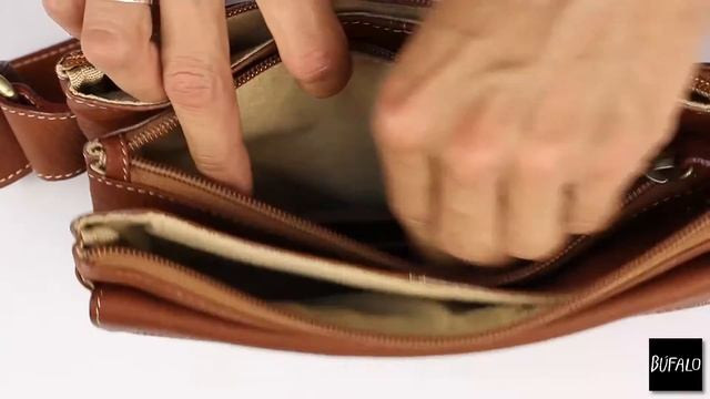 Черная поясная сумка из кожи Bufalo BTJ-02B