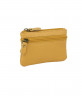 Мини-кошелёк на молнии из кожи жёлтого цвета Bufalo WLJ-35