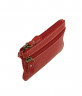 Мини-кошелёк на молнии из кожи красного цвета Bufalo WLJ-35