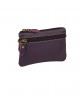 Мини-кошелёк на молнии из кожи фиолетового цвета Bufalo WLJ-35