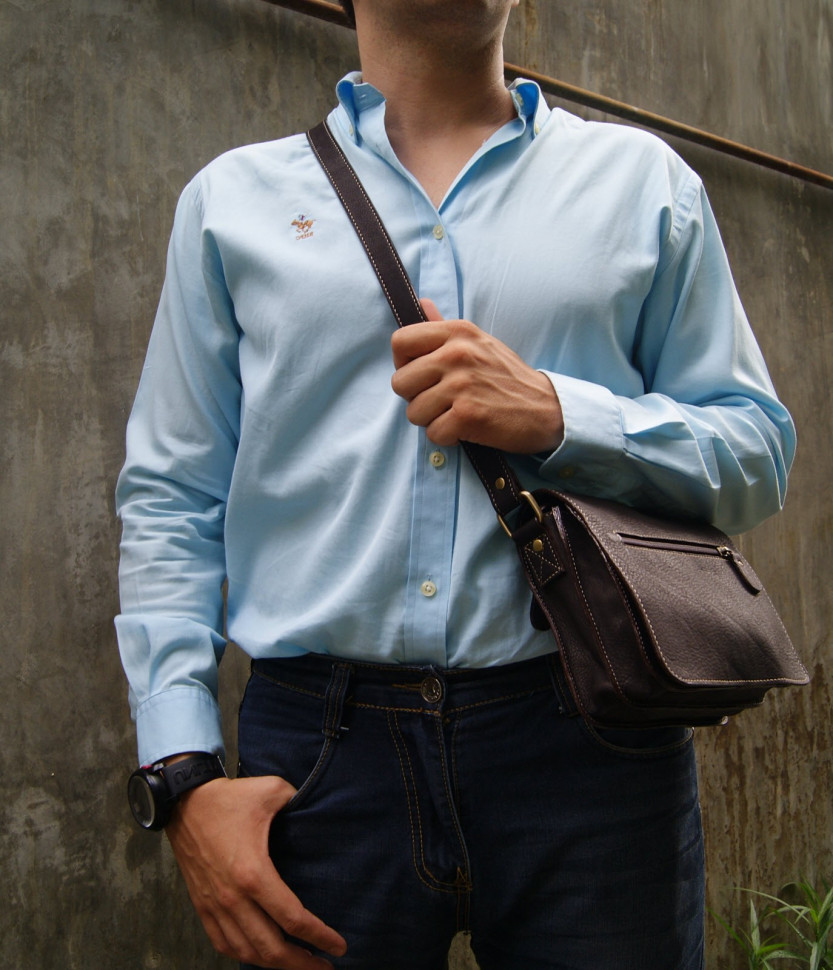Мужская коричневая сумка для документов Bufalo SMJ-01