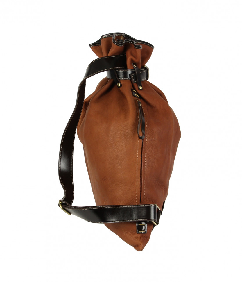 Рюкзак-мешок из мягкой кожи Bufalo BP-03 терракотовый