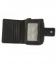 Компактный женский кошелек из кожи чёрного цвета Bufalo WLJ-23