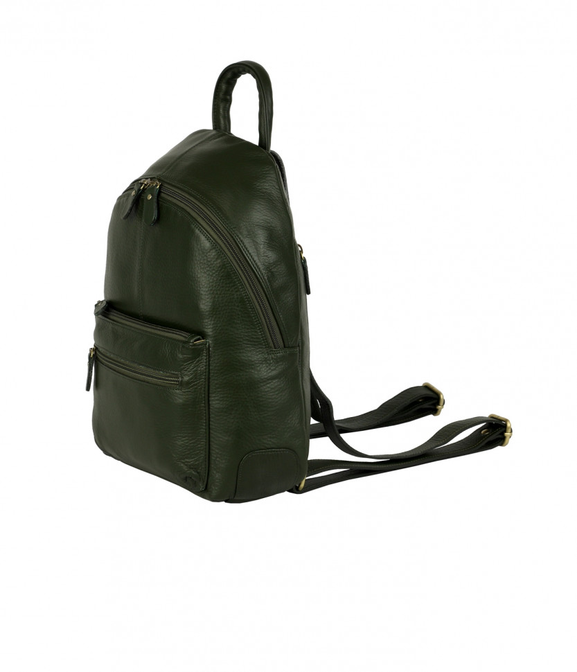 Зеленый кожаный рюкзак Bufalo BPJ-17