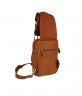 Кожаная кросс-боди сумка Bufalo DBJ-11 кирпичного цвета