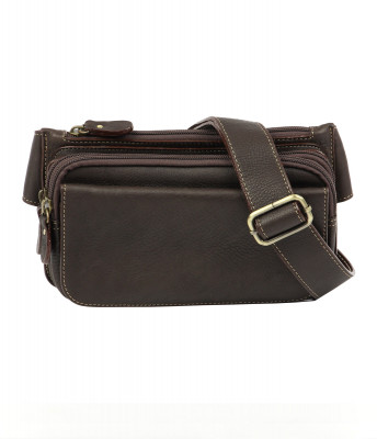 Коричневая поясная сумка Bufalo BTJ-08
