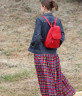 Красный кожаный рюкзак Bufalo BPJ-13