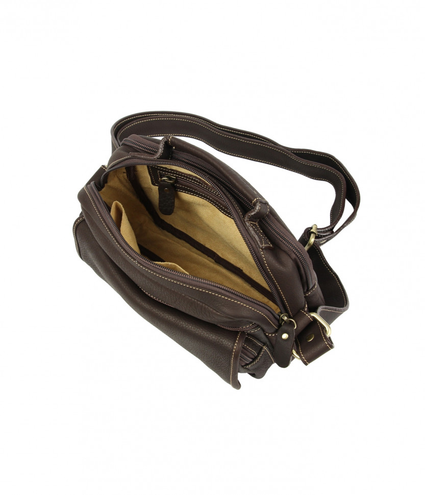 Прямоугольная коричневая сумка для документов Bufalo SMJ-02