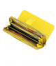 Большой женский кошелек из кожи наппа Bufalo WLJ-31 жёлтый