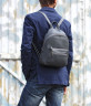 Серый кожаный рюкзак Bufalo BPJ-17