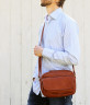 Компактная рыжая мужская сумка Bufalo SMJ-02